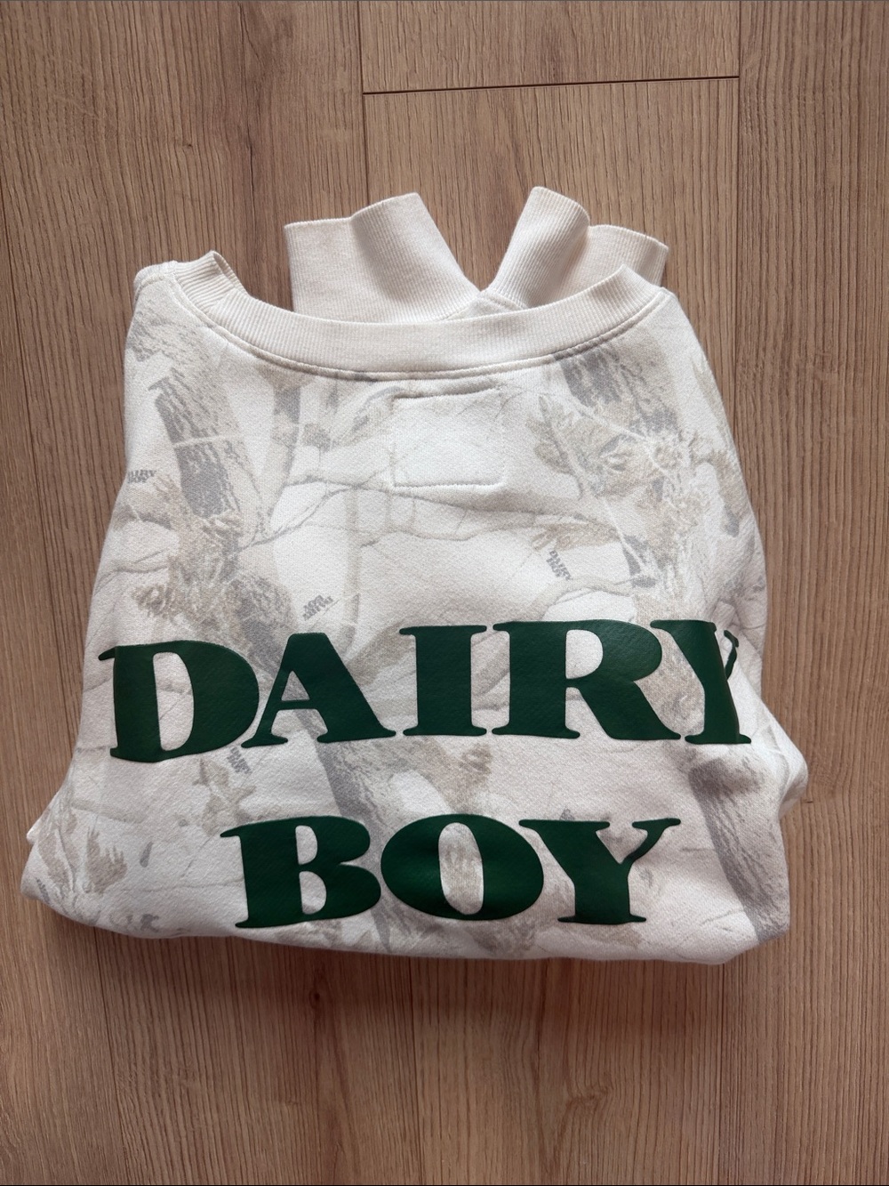 Dairy Boy Camo Crewneck Sz M